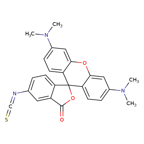 S=C=Nc1ccc2c(c1)C(=O)OC12c2ccc(cc2Oc2c1ccc(c2)N(C)C)N(C)C