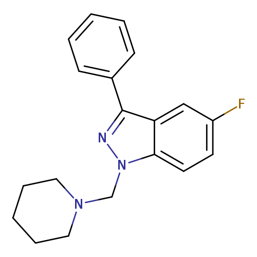 Fc1ccc2c(c1)c(nn2CN1CCCCC1)c1ccccc1