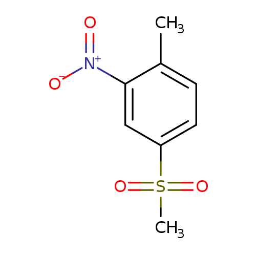 [O-][N+](=O)c1cc(ccc1C)S(=O)(=O)C