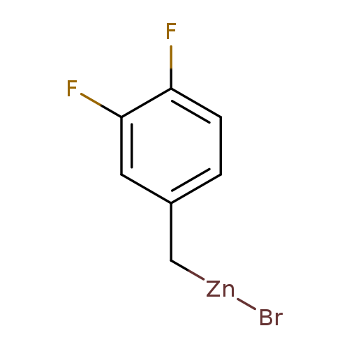 Br[Zn]Cc1ccc(c(c1)F)F