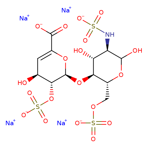 O[C@H]1C=C(O[C@H]([C@@H]1OS(=O)(=O)[O-])O[C@@H]1[C@@H](COS(=O)(=O)[O-])OC([C@@H]([C@H]1O)NS(=O)(=O)[O-])O)C(=O)[O-].[Na+].[Na+].[Na+].[Na+]