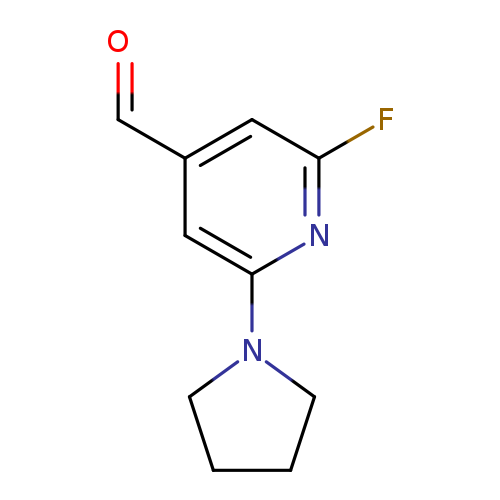 O=Cc1cc(F)nc(c1)N1CCCC1
