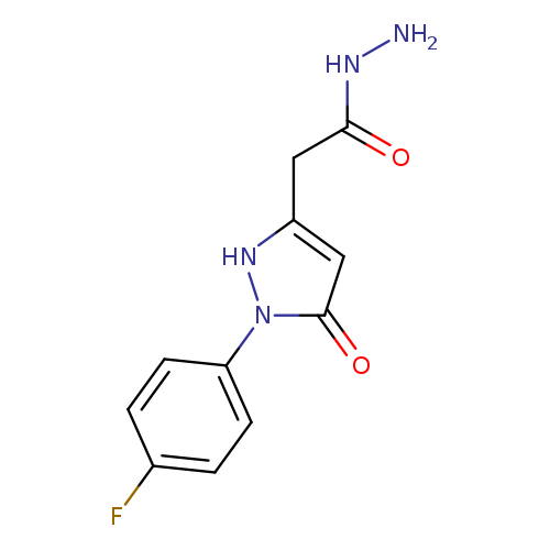 NNC(=O)Cc1[nH]n(c(=O)c1)c1ccc(cc1)F