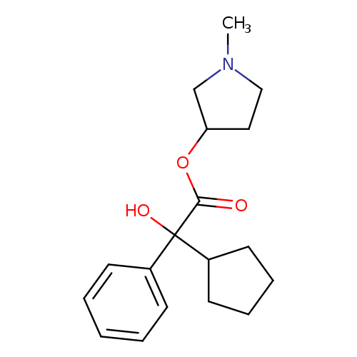CN1CCC(C1)OC(=O)C(c1ccccc1)(C1CCCC1)O