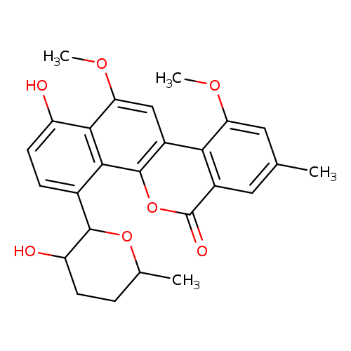COc1cc2c(c3c1c(O)ccc3C1OC(C)CCC1O)oc(=O)c1c2c(OC)cc(c1)C