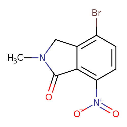 CN1Cc2c(C1=O)c(ccc2Br)[N+](=O)[O-]