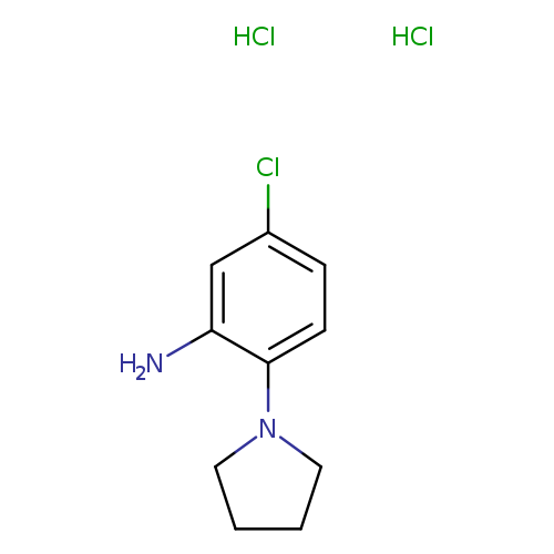 Clc1ccc(c(c1)N)N1CCCC1.Cl.Cl