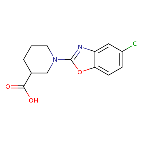 OC(=O)C1CCCN(C1)c1nc2c(o1)ccc(c2)Cl