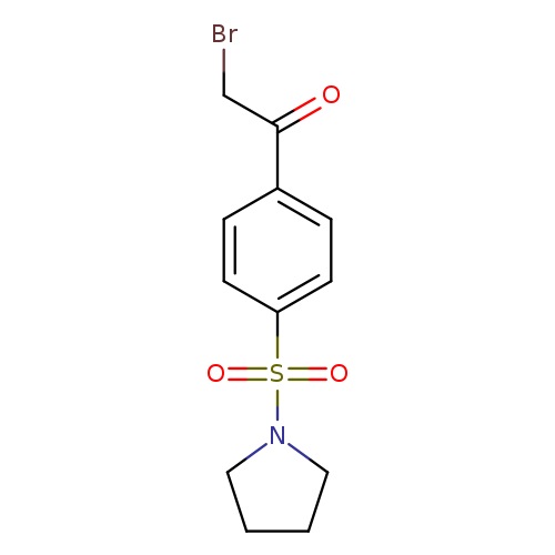 BrCC(=O)c1ccc(cc1)S(=O)(=O)N1CCCC1