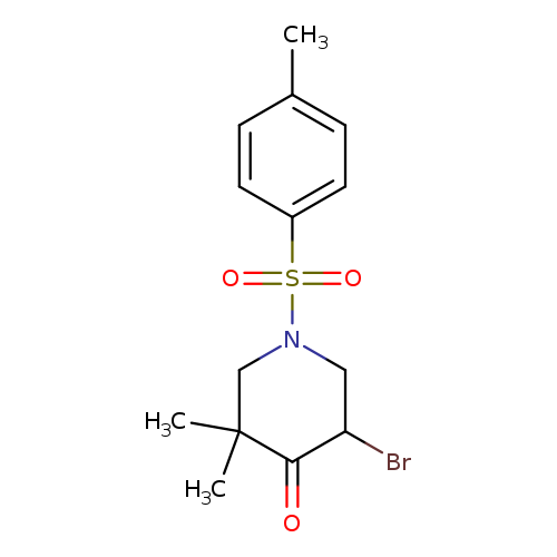 Cc1ccc(cc1)S(=O)(=O)N1CC(Br)C(=O)C(C1)(C)C