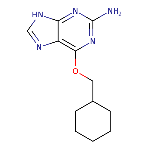 Nc1nc(OCC2CCCCC2)c2c(n1)[nH]cn2