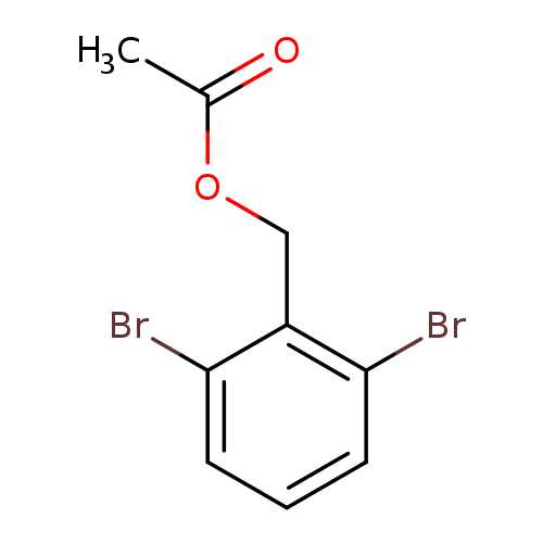 CC(=O)OCc1c(Br)cccc1Br