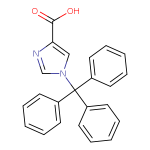 OC(=O)c1ncn(c1)C(c1ccccc1)(c1ccccc1)c1ccccc1
