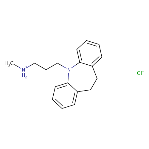 C[NH2+]CCCN1c2ccccc2CCc2c1cccc2.[Cl-]