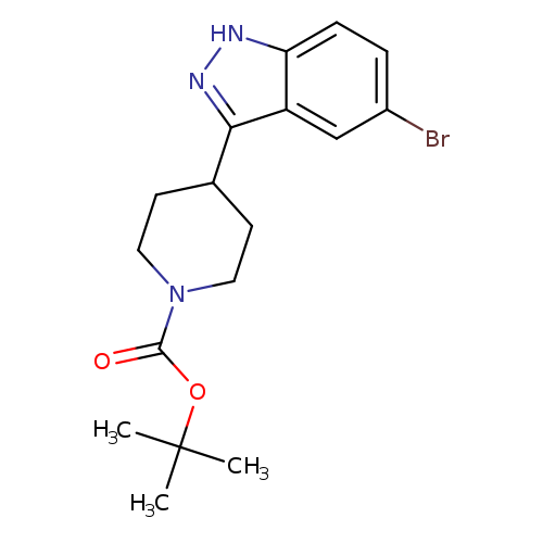 O=C(N1CCC(CC1)c1n[nH]c2c1cc(Br)cc2)OC(C)(C)C