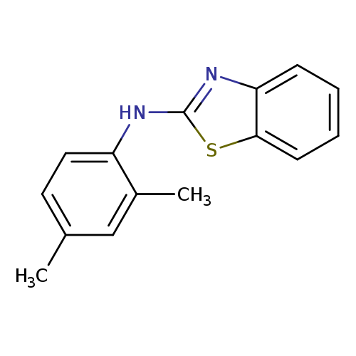 Cc1ccc(c(c1)C)Nc1nc2c(s1)cccc2