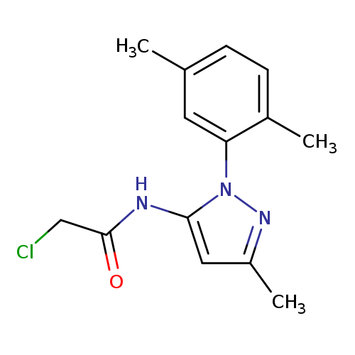 ClCC(=O)Nc1cc(nn1c1cc(C)ccc1C)C