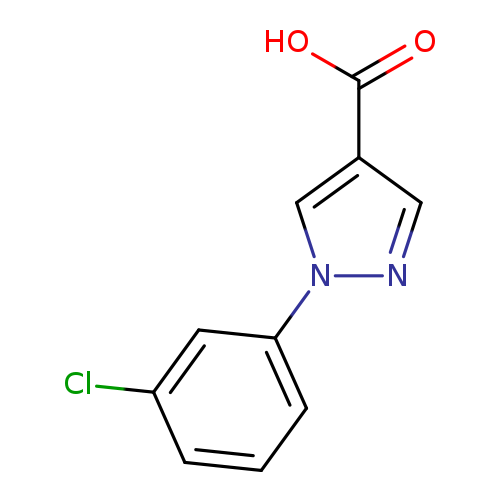 Clc1cccc(c1)n1ncc(c1)C(=O)O