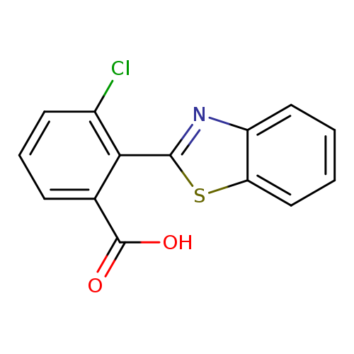 Clc1cccc(c1c1nc2c(s1)cccc2)C(=O)O