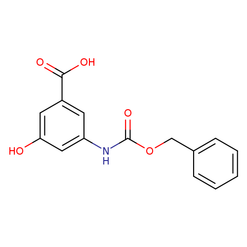 O=C(Nc1cc(O)cc(c1)C(=O)O)OCc1ccccc1