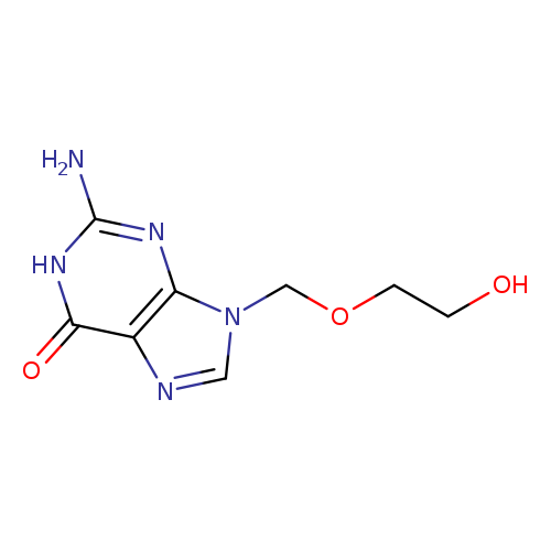 OCCOCn1cnc2c1nc(N)[nH]c2=O