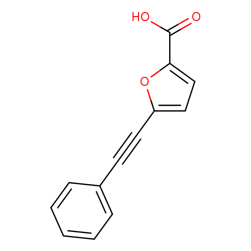 OC(=O)c1ccc(o1)C#Cc1ccccc1