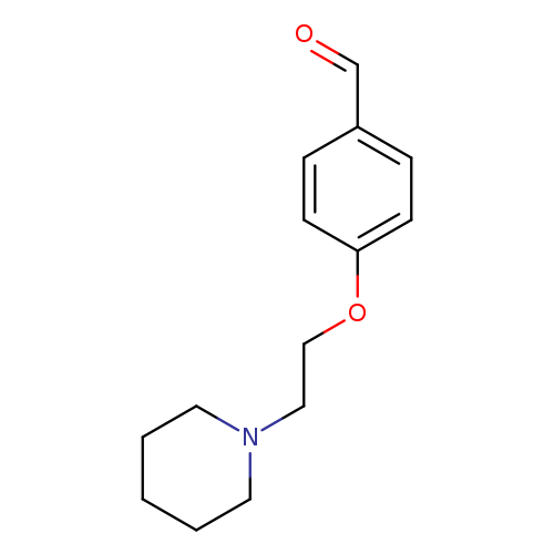 O=Cc1ccc(cc1)OCCN1CCCCC1