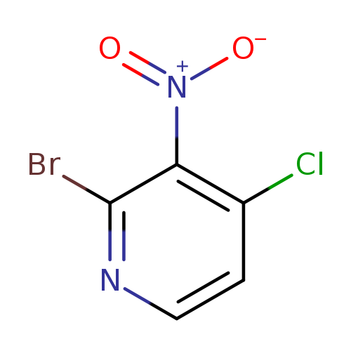 [O-][N+](=O)c1c(Cl)ccnc1Br