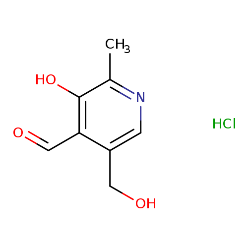 O=Cc1c(CO)cnc(c1O)C.Cl