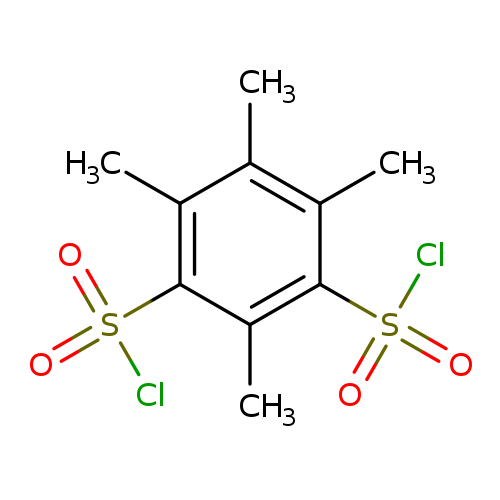 Cc1c(C)c(c(c(c1C)S(=O)(=O)Cl)C)S(=O)(=O)Cl