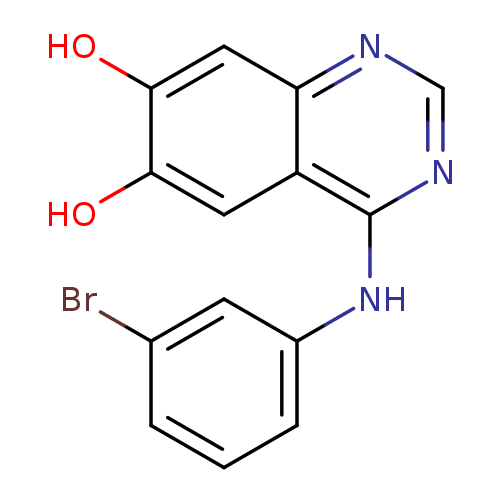 Brc1cccc(c1)Nc1ncnc2c1cc(O)c(c2)O