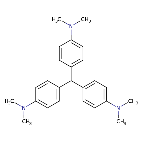 CN(c1ccc(cc1)C(c1ccc(cc1)N(C)C)c1ccc(cc1)N(C)C)C
