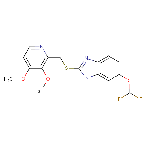 COc1c(nccc1OC)CSc1nc2c([nH]1)cc(cc2)OC(F)F