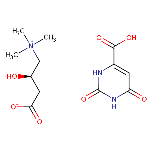 O=c1[nH]c(=O)[nH]c(c1)C(=O)O.[O-]C(=O)C[C@H](C[N+](C)(C)C)O