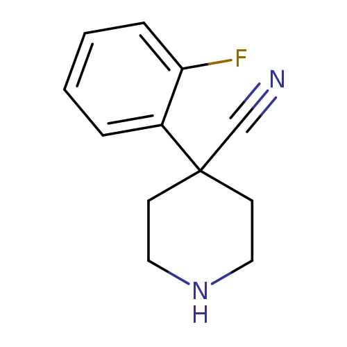N#CC1(CCNCC1)c1ccccc1F