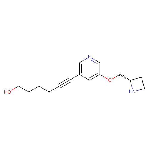 OCCCCC#Cc1cncc(c1)OC[C@@H]1CCN1