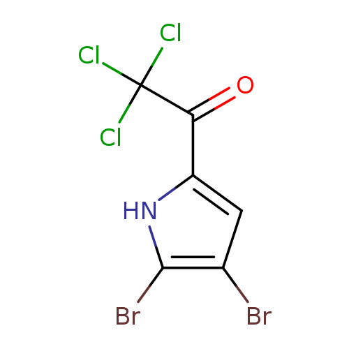 Brc1[nH]c(cc1Br)C(=O)C(Cl)(Cl)Cl