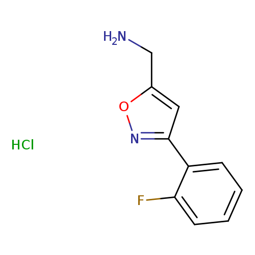 NCc1onc(c1)c1ccccc1F.Cl