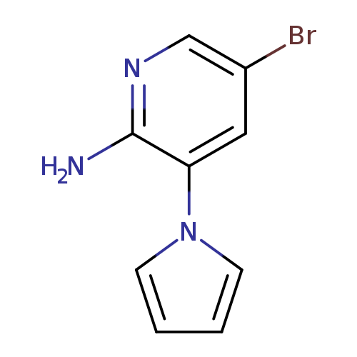Brc1cnc(c(c1)n1cccc1)N