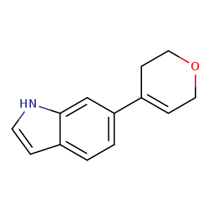 O1CCC(=CC1)c1ccc2c(c1)[nH]cc2
