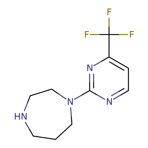 FC(c1ccnc(n1)N1CCNCCC1)(F)F