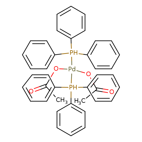 CC(=O)O[Pd](P(c1ccccc1)(c1ccccc1)c1ccccc1)(P(c1ccccc1)(c1ccccc1)c1ccccc1)OC(=O)C