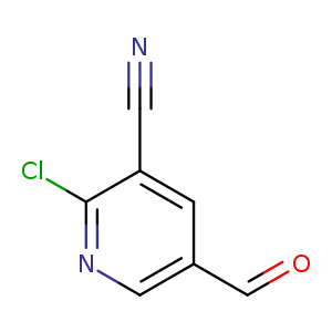 O=Cc1cnc(c(c1)C#N)Cl