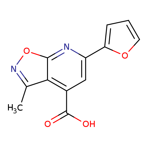OC(=O)c1cc(nc2c1c(C)no2)c1ccco1