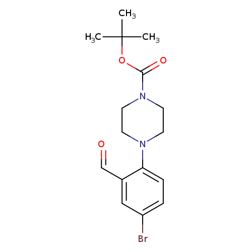 O=Cc1cc(Br)ccc1N1CCN(CC1)C(=O)OC(C)(C)C