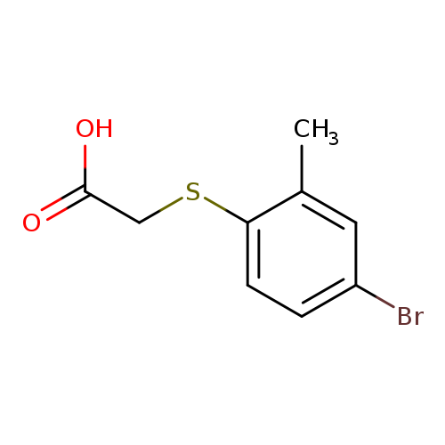 OC(=O)CSc1ccc(cc1C)Br