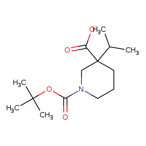 O=C(N1CCCC(C1)(C(C)C)C(=O)[O-])OC(C)(C)C