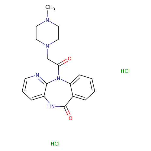 CN1CCN(CC1)CC(=O)n1c2ccccc2c(=O)[nH]c2c1nccc2.Cl.Cl
