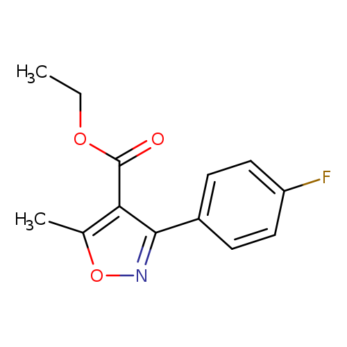 CCOC(=O)c1c(C)onc1c1ccc(cc1)F
