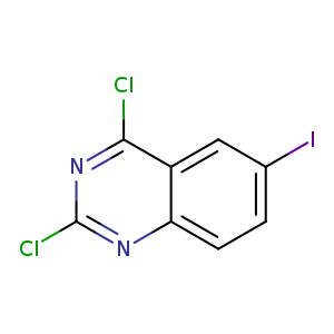 Ic1ccc2c(c1)c(Cl)nc(n2)Cl